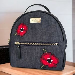 KATE SPADE DENIM POPPY BACKPACK